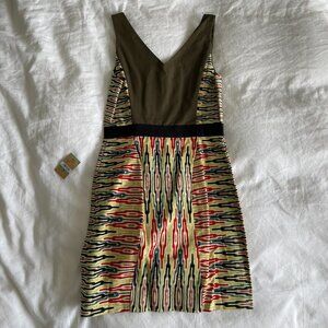 Rachel Roy Baja Chalk Combo Tribal Aztek Print Dress Size 8